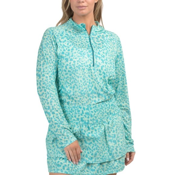 THE BUBBLE Rainbow Upf Hamilton Printed Long Sleeve Quarter Zip Jacket - Picture 1 of 2